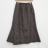 kha:ki 新品 LEOPARD MERMAID SKIRT MIL22FSK3074 定価23980円 ロングスカート 22AW ブラウン ブラック レディース カーキ【中古】3-0408M♪