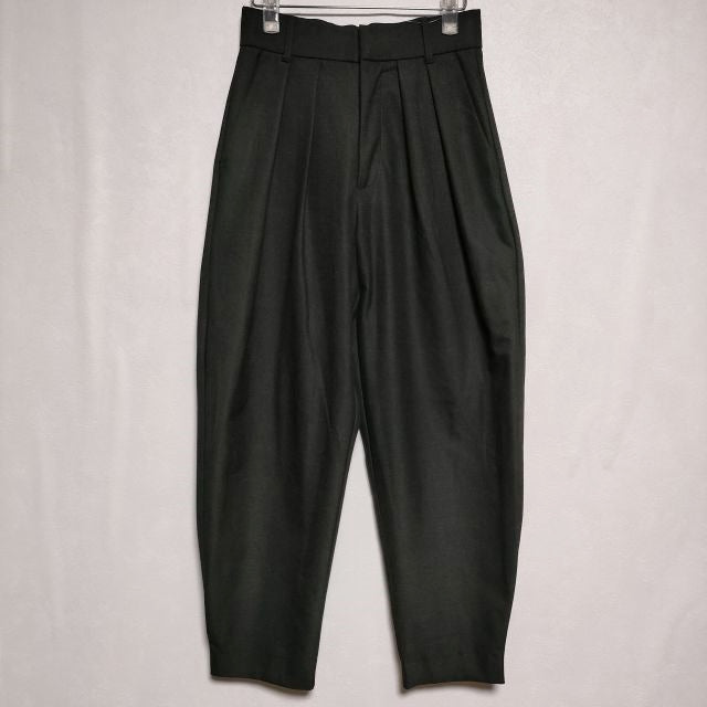新品タグ付き半額　スタニング　ウォッシャブルワイドパンツ　ZARA ZARA - ZARA (S 黒) ハイライズワイドパンツ フルレングスパンツ