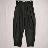 ZARA ２タックパンツ チェック柄 XS ワイド パンツ チャコールグレー レディース ザラ【中古】3-0430G∞