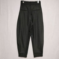 ZARA ２タックパンツ チェック柄 XS ワイド パンツ チャコールグレー レディース ザラ【中古】3-0430G∞