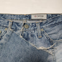 AG ダメージ加工 AG-ED DENIM パッチワークジーンズ デニムパンツ インディゴ レディース エージー【中古】3-0430G∞