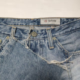 AG ダメージ加工 AG-ED DENIM パッチワークジーンズ デニムパンツ インディゴ レディース エージー【中古】3-0430G∞