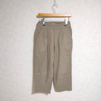 MARGARET HOWELL HIGHDENSE COTTON TWILL 2タック 578-9243005 サイズ1 パンツ ベージュ レディース マーガレットハウエル【中古】3-0426M△