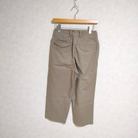 MARGARET HOWELL HIGHDENSE COTTON TWILL 2タック 578-9243005 サイズ1 パンツ ベージュ レディース マーガレットハウエル【中古】3-0426M△