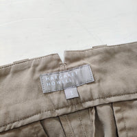 MARGARET HOWELL HIGHDENSE COTTON TWILL 2タック 578-9243005 サイズ1 パンツ ベージュ レディース マーガレットハウエル【中古】3-0426M△