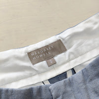 MARGARET HOWELL LINEN COTTON リネンコットンタック 578-9143010 サイズ2 パンツ ライトブルー レディース マーガレットハウエル【中古】3-0426M△