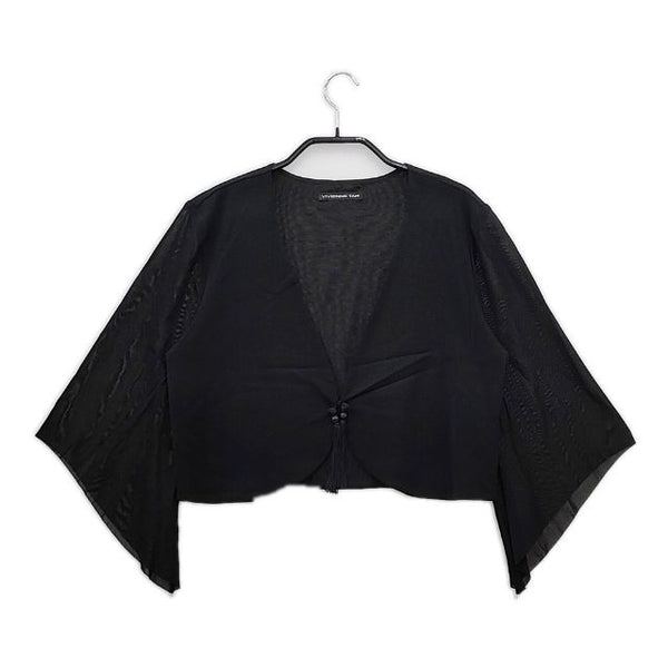VIVIENNE TAM 016-110207 ナイロン ボレロ カーディガン ブラック レディース ヴィヴィアンタム【中古】5-0421M∞