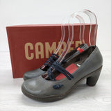 CAMPER Peu Nara ヒール レザー パンプス チャコールグレー レディース カンペール【中古】3-0417G◎