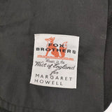 MARGARET HOWELL/FOX BROTHERS 578-9244002 ウールフランネルワイドキュロット 巻きスカートデザイン ガウチョパンツ ブラック レディース マーガレットハウエル/フォックスブラザーズ【中古】3-1130T◎