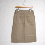 MARGARET HOWELL LIGHT COTTON TWILL コットンチノスカート 578-0232602 定価34000円 ロングスカート ベージュ レディース マーガレットハウエル【中古】3-0601G△