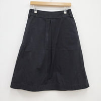 MARGARET HOWELL HIGH DENSE COTTON TWILL 578-0132601 定価32000円 スカート ブラック レディース マーガレットハウエル【中古】3-0516M♪