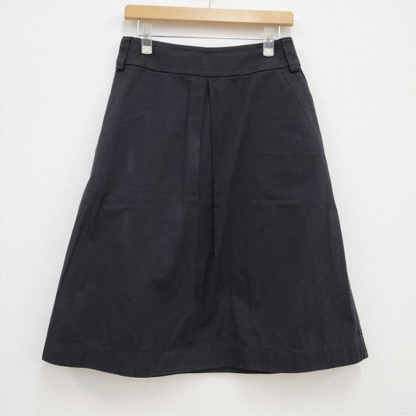 MARGARET HOWELL HIGH DENSE COTTON TWILL 578-0132601 定価32000円 スカート ブラック レディース マーガレットハウエル【中古】3-0516M♪