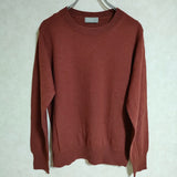 MARGARET HOWELL WOOL COTTON JUMPER ウールコットンクルーネックニット 578-9263010 ニット 2019 ブラウン レディース マーガレットハウエル【中古】3-1117M△