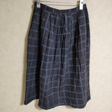 chambre de charme コーデュロイ チェック柄 サイズF スカート ネイビー レディース シャンブルドゥシャーム【中古】3-1014T△