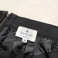 LANVIN en Bleu タック サイズ38 スカート ブラック レディース ランバンオンブルー【中古】3-0613G△