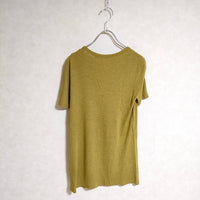 T by Alexander Wang Uネック サイズXS 半袖Ｔシャツ カットソー 黄土色 レディース アレキサンダー ワン【中古】3-0707S△