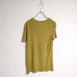 T by Alexander Wang Uネック サイズXS 半袖Ｔシャツ カットソー 黄土色 レディース アレキサンダー ワン【中古】3-0707S△