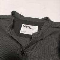 MHL. 595-1253514 UNEVEN CHECK COTTON アニヴェンチェック ブラウス シャツ 2021 ダークグリーン系 レディース エムエイチエル【中古】3-0807M∞