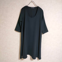 mizuiro-ind 七分袖 ワンピース ブラック レディース ミズイロインド【中古】3-0623M△