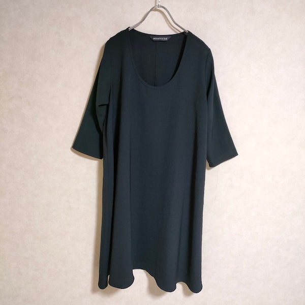 mizuiro-ind 七分袖 ワンピース ブラック レディース ミズイロインド【中古】3-0623M△