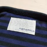 nanamica COOLMAX ST. Jerse サイズS 長袖Ｔシャツ カットソー ロンＴ ネイビー ブラック メンズ ナナミカ【中古】3-0716M△