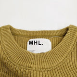 MHL. 畦編み LIGHTWEIGHT WOOL COTTON 595-0263550 サイズ2 ニット イエロー レディース エムエイチエル【中古】3-1031T♪