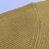 MHL. 畦編み LIGHTWEIGHT WOOL COTTON 595-0263550 サイズ2 ニット イエロー レディース エムエイチエル【中古】3-1031T♪