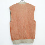 ROKU 6 BEAUTY&YOUTH STRIPE KNIT VEST ベスト オレンジ レディース ロクビューティアンドユース【中古】3-0606M♪