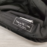 MAXIM ウール混 ステッチ ファー 帽子 キャスケット ブラック レディース マキシム【中古】3-0924T◎