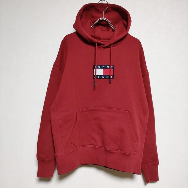 TOMMY JEANS TOMMY HILFIGER プルオーバー パーカー レッド レディース トミー ジーンズ【中古】3-0821M∞