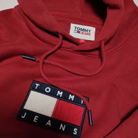 TOMMY JEANS TOMMY HILFIGER プルオーバー パーカー レッド レディース トミー ジーンズ【中古】3-0821M∞