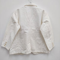 nest Robe 01181-2005 麻 コットンリネン テーラードジャケット アイボリー レディース ネストローブ【中古】4-0318M♪