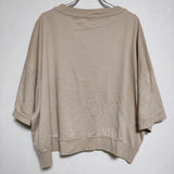 humoresque relax pullover 定価23000円 スビン綿 Ｔシャツ カットソー ベージュ レディース ユーモレスク【中古】3-0821M∞