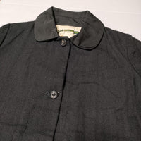 Paul Harnden SHOEMAKERS WOOL BURLINGTON COAT JACKET 定価380000円 丸襟 ツイード コート ブラック レディース ポールハーデン【中古】3-1109A∞
