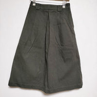 MARGARET HOWELL WORN COTTON TWILL 578-7232011 サイズ0 スカート チャコールグレー レディース マーガレットハウエル【中古】3-0731G∞