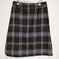 UNTITLED ウール チェック スカート ダークブラウン ネイビー レディース アンタイトル【中古】3-1203T∞