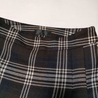 UNTITLED ウール チェック スカート ダークブラウン ネイビー レディース アンタイトル【中古】3-1203T∞