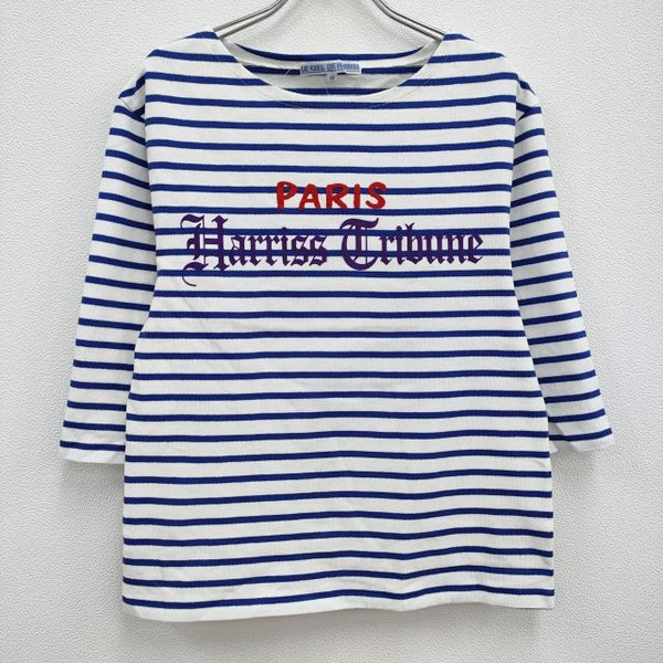 Le ciel de Harriss ボーダー サイズ36 長袖Ｔシャツ カットソー ロンＴ ホワイト ブルー レディース ルシェル ドハリス【中古】3-0905M♪