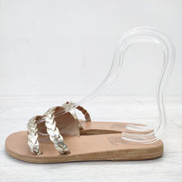 ANCIENT GREEK SANDALS シューズ サイズ35 サンダル ベージュ ゴールド レディース エンシェントグリークサンダルズ【中古】3-0714S☆