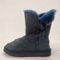 UGG ムートンブーツ 5803 W BAILEY BUTTON サイズ24cm ブーツ ネイビー レディース アグ【中古】3-0924T◎