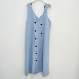 Ameri VINTAGE 2WAY BUTTON DRESS サイズM ワンピース ライトブルー レディース アメリヴィンテージ【中古】3-0717S♪