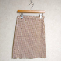 Michael Kors 総柄 ストレッチ サイズ4 スカート ブラウン ホワイト レディース マイケルコース【中古】3-0729G△