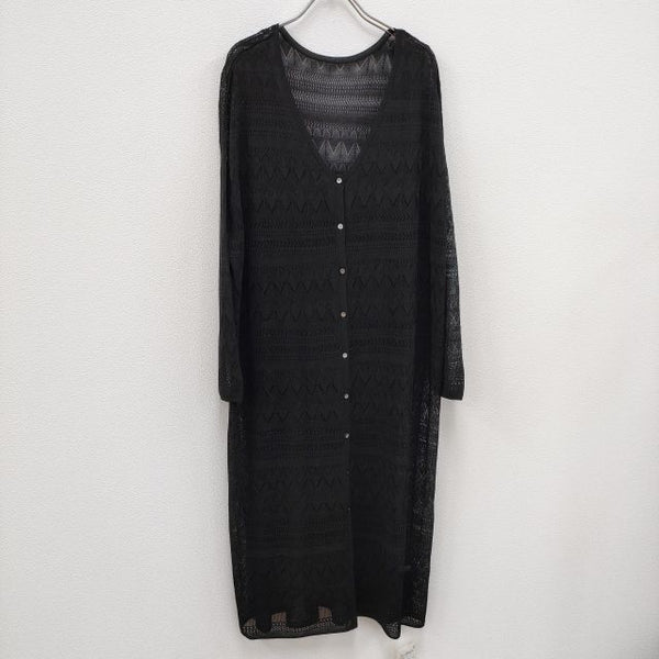 Plage RADIOSO スカシガラロングカーディガン 定価26400円 ベイクルーズ購入 ブラック レディース プラージュ【中古】4-0302M☆