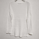 un dix cors 変型Vネック 長袖Ｔシャツ カットソー ロンＴ ホワイト レディース アンディコール【中古】4-0212M∞