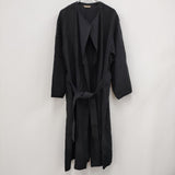 ARTS&SCIENCE 091-L11B-131 Stitch work coat リネン ワークコート サイズ1 ブラック レディース アーツ&サイエンス【中古】4-0302M☆