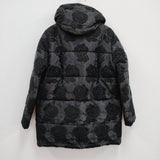 tao COMME des GARCONS 花柄ジャガード 中綿 サイズM フード着脱 ジャケット AD2022 ブラック レディース タオコムデギャルソン【中古】3-1105A♪