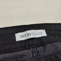 SEE BY CHLOE ポケット刺繍 ストレッチ素材 サイズ27 スキニーパンツ ブラック レディース シーバイクロエ【中古】3-0729G△