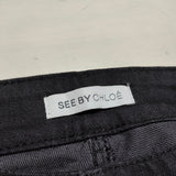 SEE BY CHLOE ポケット刺繍 ストレッチ素材 サイズ27 スキニーパンツ ブラック レディース シーバイクロエ【中古】3-0729G△