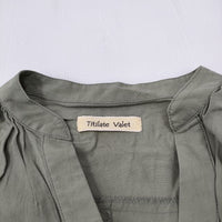 Titilate Valet デザインワンピース 切り替え ベルト付き サイズ38 カーキ系 レディース ティティレートヴァレット【中古】4-0203M☆