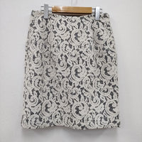 N.Natural Beauty Basic 総レース 017-6220935 サイズL スカート ホワイト ブラック レディース エヌナチュラルビューティベーシック【中古】4-0204M☆